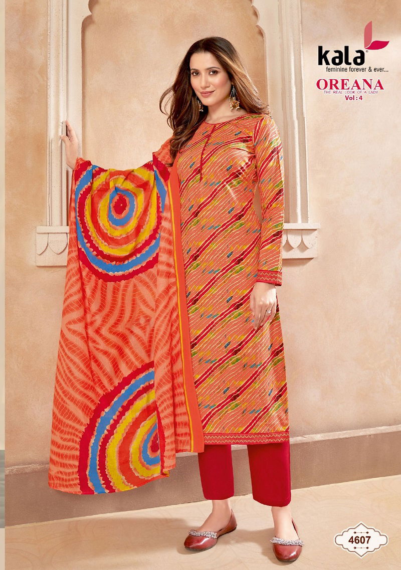 Kala Oreana 4 Cotton Printed Readymade Suits
